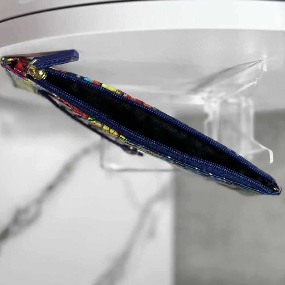 Brahmin RARE Energy Melbourne Multicolor Genuine Leather Credit Card Wallet 🌈 - Picture 6 of 8